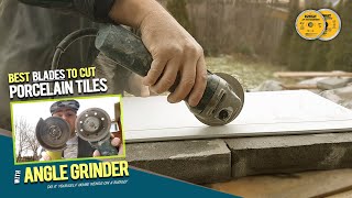 How To Cut Porcelain Tiles by Hand with Grinder without Chipping Testing Diamond Blades 4 Tiling [upl. by Suinuj]