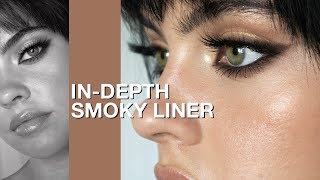 INDEPTH SMOKY EYELINER TUTORIAL 🖤 Julia Adams [upl. by Icats]