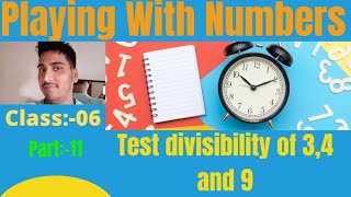 test of divisibility  test of divisibility of numbers  divisibility rules for 34 and 9 [upl. by Eneluj]