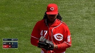 PITCIN Cueto strikes out careerhigh 12 in shutout [upl. by Shore3]