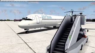 Prepar3D P3D v42  TFDi Design  Boeing 717  EDDT  ESSA [upl. by Rafaelle673]