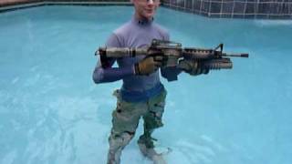 Airsoft Classic Army M4 in water [upl. by Damalas382]