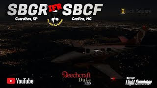 Navegação IFR de Guarulhos SBGR SP para Confins SBCF MG [upl. by Essilevi]