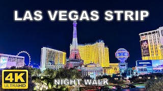 4K Las Vegas Strip Night Walking Tour  December 2024  Las Vegas Nevada [upl. by Sletten]