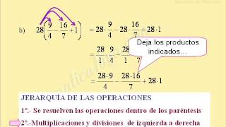 Operaciones combinadas con fracciones Propiedad distributiva [upl. by Acissehc]