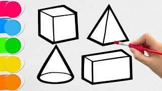 How to Draw 4 Basic Shapes  Easy StepbyStep Tutorial [upl. by Bausch512]