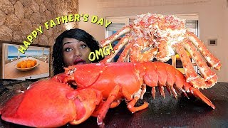 FATHERS DAY SEAFOOD SPECIAL When Larry the Lobster Meets Curtis the Crab [upl. by Flip]