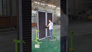 double louver door antirodent frenchdoor aluminiumdoor factory louver shutter [upl. by Leahcir]