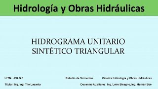 HIDROGRAMA UNITARIO SINTÉTICO TRIANGULAR [upl. by Amisoc]