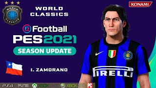 I ZAMORANO facestats World Classics How to create in PES 2021 [upl. by Roberson]