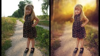 Photoshop CC Tutorial  Outdoor Portrait Editing DOF Background Effects [upl. by Ahsiekam]