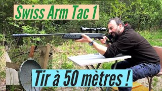 Carabine à plombs SWISS ARM tac 1 tir à 50 mètres  Avec la lunette anti choc 🤠 [upl. by Karin553]