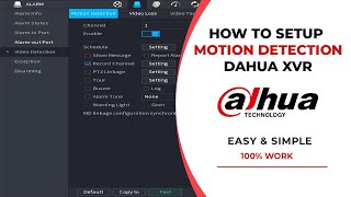 How to Setup MOTION Detection on Dahua XVR [upl. by Acnoib]