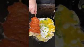 Sausage meat stick and egg roll combo Street food heaven 🌭🍖🍳 FoodieFinds StreetEats [upl. by Naillimxam]