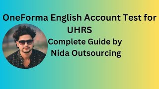 OneForma English Account Test for UHRS Complete Guide by  Nida Outsourcing [upl. by Barnet]