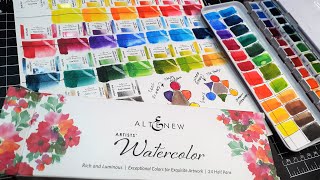 NEW Altenew 24 Artist Watercolor Set Review [upl. by Salokcin855]