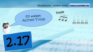 Musiktheorie einfach erklärt 217  Die Triole  Achteltriole wwwccerklärtde [upl. by Scrope]