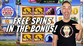 11 EXTRA Free Spins in the Bonus 🐺 Wolf Blitz ⫸ LuckyLand Slots [upl. by Nitsruk]