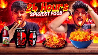 Eating Only Spicy Food 🌶️ For 24 Hours 🥵  Eating Worlds Spiciest Pani Puri 😱  Mann Vlogs [upl. by Haronid]