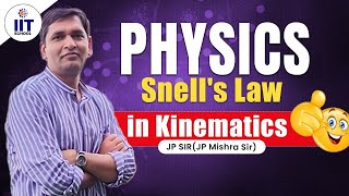 JEE Mains 2024  JEE Physics  Snells Law in Kinematics  Physics By JP Mishra Sir iitschool [upl. by Wennerholn]