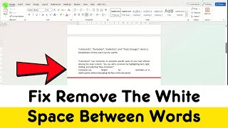 Fix Spacing In A Modified Justify Format Paragraph In Word Remove The White Space Between Words [upl. by Amersham94]