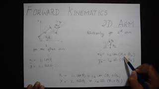 Forward Kinematics of 2D Manipulator  forward kinematics robotics example [upl. by Eldnek203]