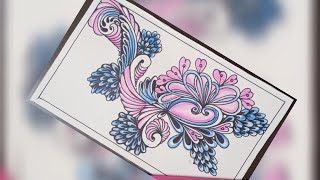 Zentangle art step by step pattern art  zentangle art  RelaxingzenMethods zentangleart art zen [upl. by Egbert667]