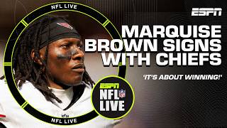 Marquise Brown on joining the Kansas City Chiefs 🗣️ ITS ABOUT WINNING  NFL Live [upl. by Chrystel]