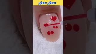 I Mastered HEART SHAPED Nail Design nailart nailartdesigns easy nail youtubeshorts glow glam [upl. by Roland]