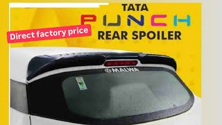 Tata punch spoiler rear  Direct factory price  tata punch car spoiler  tata tatapunch [upl. by Atirihs]