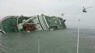 Two Dead Hundreds Missing After Ferry Sinks Off South Korea Coast [upl. by Hearn]