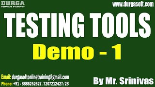 TESTING TOOLS tutorials  Demo  1  by Mr Srinivas On 23092024 815AM IST [upl. by Weywadt]