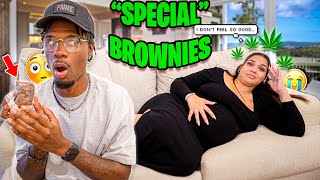 GIVING MY PREGNANT GIRLFRIEND AN EDIBLE WITHOUT HER KNOWING [upl. by Nek]