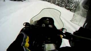 Woodford Vermont Snowmobile ride part 1 [upl. by Hanshaw]