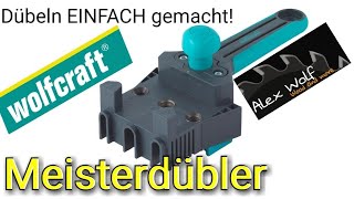 Wolfcraft Meisterdübler  Wolfcraft Einhandzwingen  Wolfcraft Dübelleiste wolfcraft Dowel master [upl. by Eseuqram]