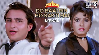 Do Baatein Ho Sakti Hai Sanam Tere Inkaar Ki  Lyrical  Imtihan  Kumar Sanu  90s Hits [upl. by Akemehs]