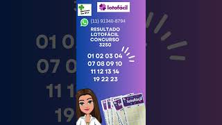 Lotofácil concurso 3250 [upl. by Ovida]