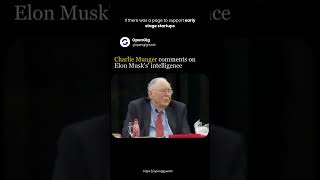 Charlie Munger on Elon Musk intelligence [upl. by Indnahc]