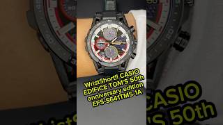 WristShortCASIO EDIFICE TOMS 50th anniversary EFSS641TMS1A wristshort Short EFS641TMD Toms [upl. by Akitahs]