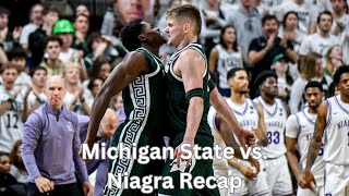 Michigan State Basketball vs Niagra Recap [upl. by Elletsyrc]