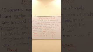 Dobereiner’s law of triads easy basic chemistry  Class 10  All competitve Exams [upl. by Lyndsey216]