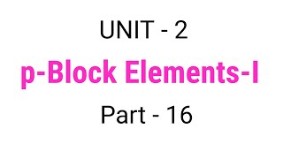 Diborane  Properties  pBlock ElementsI  TN 12th Chemistry  Unit 2  in Tamil  Part  16 [upl. by Jamnis]