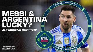 Lionel Messi amp Argentina were LUCKY 😳  Ale Morenos Copa America REACTION  Futbol Americas [upl. by Eimar]