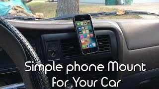 Simple Way to Mount a Phone to your car DIY hack [upl. by Araic]