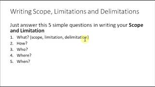 Scope and Limitation Explained in Filipino [upl. by Jeremy]