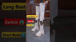 Switch Short Boots to Long Boots in Seconds 😱 sheshoe girlsshoes bestshoes boots shorts [upl. by Amliv]