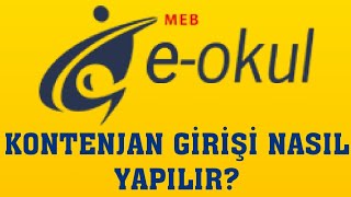 EOkul Kontenjan Girişi Nasıl Yapılır [upl. by Black305]