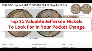 Cherry Pickers Nickels Top 22 Valuable Jefferson Nickels To Look For In Your Pocket Change [upl. by Ingra545]