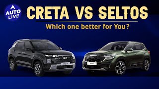 Hyundai Creta vs Kia Seltos Which is the better one  Auto Live [upl. by Latrina]