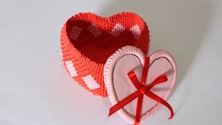 How To Origami Heart Box For Jewelry  Part 2 [upl. by Anippesuig954]